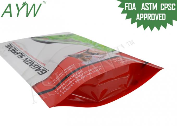 Mylar Foil Pouches For Pet Protein Powder , Plastic Food Packaging Bags For Dog