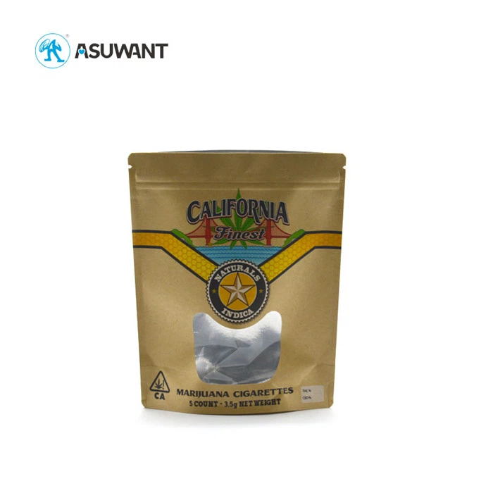 Plain Stand Up Kraft Paper Pouch Bag