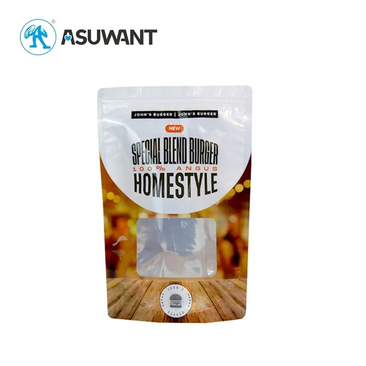 Customized Baggies Stand Up Pouch Food Packaging Bags Zip Lock Aluminum Plastic Bags